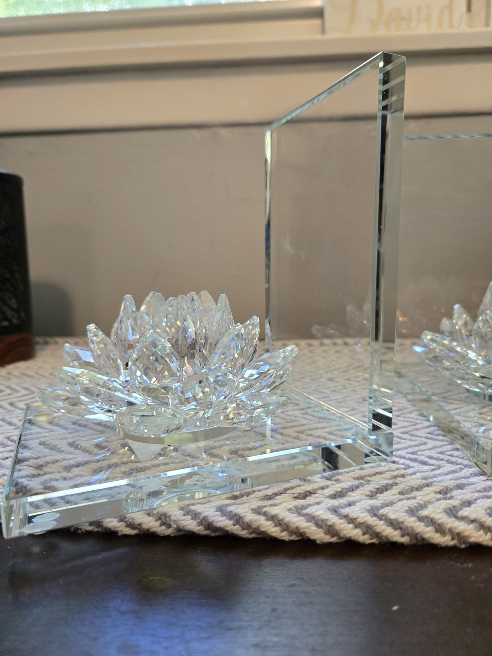 Crystal Lotus Bookends (2)